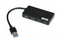 Hub IBOX USB 3.0 CZARNY 4-PORTY, SLIM IUH3F56 (4x USB 3.0; kolor czarny)