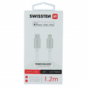 Kabel / Przewód USB-C / Lightning MFI 1.2 m Swissten - srebrny