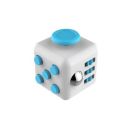 Kostka antystresowa odstresowująca Fidget Cube Biało/niebieska