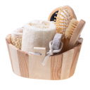 Kosz upominkowy zestaw SPA myjki masaż prezent- 6 elementów