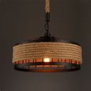 Lampa sufitowa z liny konopnej - średnica 30 cm
