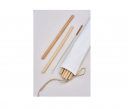 Reusable bamboo straws 200x6-9 mm 12 pcs. + cleaner