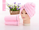 Superchłonny ręcznik do włosów, turban z mikrofibry JASNORÓŻOWY