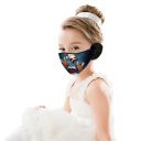 Świąteczna maska / maseczka na twarz dla dzieci z nausznikami – renifer