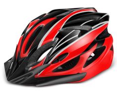 Uniwersalny kask rowerowy - czerwono czarny