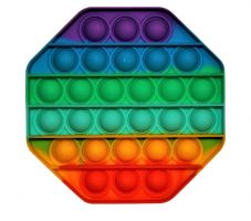 Zabawka sensoryczna PopIt antystresowa w kształcie oktagonu - kolorowa