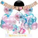 Zestaw balonów i rekwizytów na Baby Shower 'Boy or Girl'