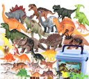 Zestaw figurek dinozaur 44 elementów z poręcznym pudełkiem