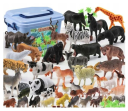 Zestaw figurek zwierzęta Safari 58 elementów z poręcznym pudełkiem